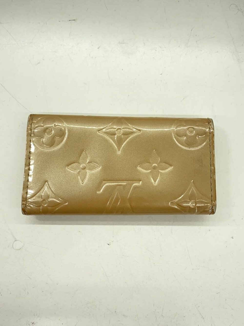 Louis Vuitton Beige Vernis Monogram Multicles Cream Enamel Tan Cream